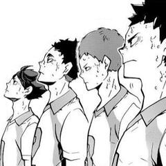 Aoba Johsai third years, black and white